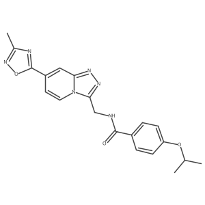 4-isopropoxy-N-((7-(3-methyl-1,2,4-oxadiazol-5-yl)-[1,2,4]triazolo[4,3-a]pyridin-3-yl)methyl)benzamide Structure