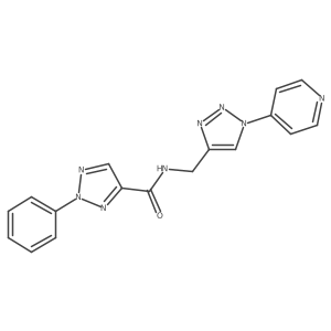 2-phenyl-N-((1-(pyridin-4-yl)-1H-1,2,3-triazol-4-yl)methyl)-2H-1,2,3-triazole-4-carboxamide结构式