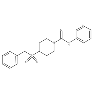 4-(benzylsulfonyl)-N-(pyridin-3-yl)piperidine-1-carboxamide结构式