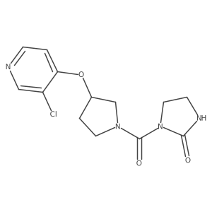 1-(3-((3-Chloropyridin-4-yl)oxy)pyrrolidine-1-carbonyl)imidazolidin-2-one Structure