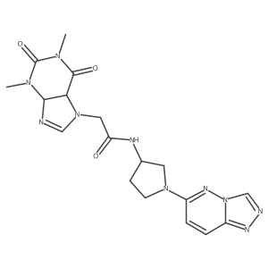 2-(1,3-dimethyl-2,6-dioxo-4,5-dihydropurin-7-yl)-N-[1-([1,2,4]triazolo[4,3-b]pyridazin-6-yl)pyrrolidin-3-yl]acetamide Structure