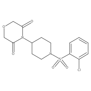 4-(1-((2-Chlorophenyl)sulfonyl)piperidin-4-yl)morpholine-3,5-dione结构式