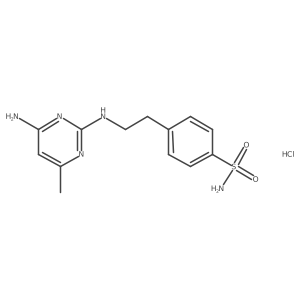 4-(2-((4-Amino-6-methylpyrimidin-2-yl)amino)ethyl)benzenesulfonamide hydrochloride Structure