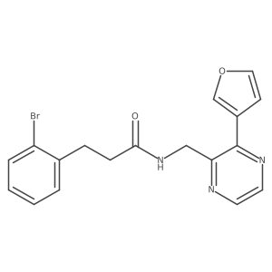 3-(2-bromophenyl)-N-((3-(furan-3-yl)pyrazin-2-yl)methyl)propanamide结构式