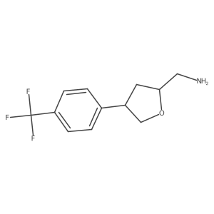 ((2S,4R)-4-(4-(Trifluoromethyl)phenyl)tetrahydrofuran-2-yl)methanamine结构式