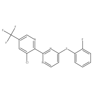 2-[3-Chloro-5-(trifluoromethyl)pyridin-2-yl]-4-[(2-fluorophenyl)sulfanyl]pyrimidine Structure