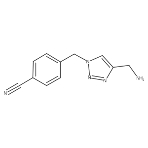 4-((4-(aminomethyl)-1H-1,2,3-triazol-1-yl)methyl)benzonitrile结构式