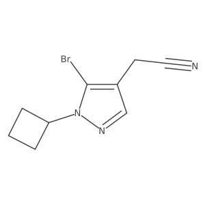 5-Bromo-1-cyclobutyl-1H-pyrazole-4-acetonitrile结构式