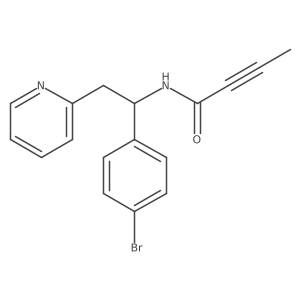 N-[1-(4-bromophenyl)-2-(pyridin-2-yl)ethyl]but-2-ynamide Structure
