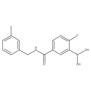 2-Fluoro-5-(3-methylbenzylcarbamoyl)phenylboronic acid结构式