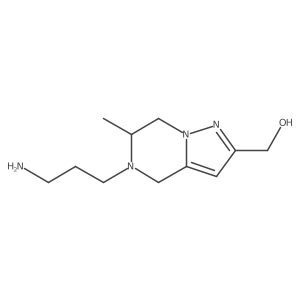 (5-(3-Aminopropyl)-6-methyl-4,5,6,7-tetrahydropyrazolo[1,5-a]pyrazin-2-yl)methanol Structure