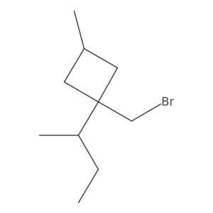 1-(Bromomethyl)-1-(butan-2-yl)-3-methylcyclobutane结构式