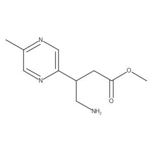 Methyl 4-amino-3-(5-methylpyrazin-2-yl)butanoate结构式