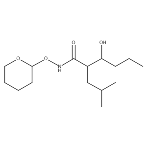 (2R,3R)-3-hydroxy-2-isobutyl-N-((tetrahydro-2H-pyran-2-yl)oxy)hexanamide Structure