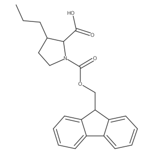1-{[(9H-fluoren-9-yl)methoxy]carbonyl}-3-propylpyrrolidine-2-carboxylic acid Structure