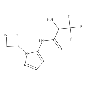 2-amino-N-[1-(azetidin-3-yl)-1H-pyrazol-5-yl]-3,3,3-trifluoropropanamide结构式