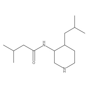 3-methyl-N-[4-(2-methylpropyl)piperidin-3-yl]butanamide Structure