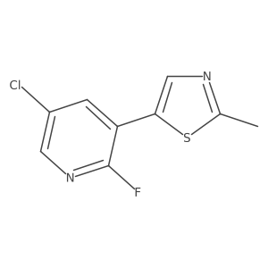 5-Chloro-2-fluoro-3-(2-methyl-1,3-thiazol-5-yl)pyridine Structure