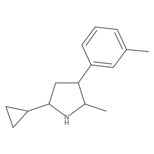 5-Cyclopropyl-2-methyl-3-(3-methylphenyl)pyrrolidine结构式