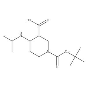 1-[(Tert-butoxy)carbonyl]-4-[(propan-2-yl)amino]piperidine-3-carboxylic acid Structure