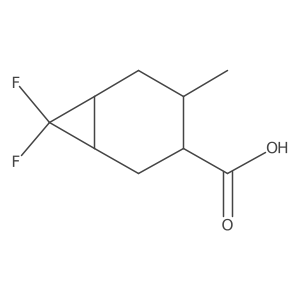 7,7-Difluoro-4-methylbicyclo[4.1.0]heptane-3-carboxylic acid结构式