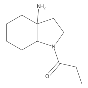1-(3a-amino-octahydro-1H-indol-1-yl)propan-1-one结构式