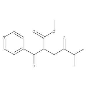 Methyl 5-methyl-4-oxo-2-(pyridine-4-carbonyl)hexanoate结构式