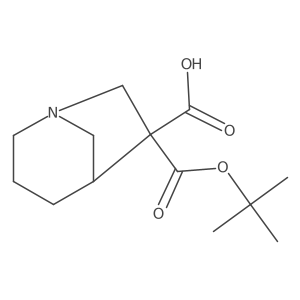 6-[(Tert-butoxy)carbonyl]-1-azabicyclo[3.2.1]octane-6-carboxylic acid结构式