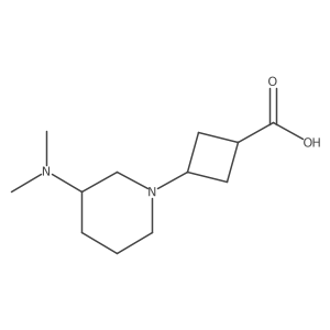 3-[3-(Dimethylamino)piperidin-1-yl]cyclobutane-1-carboxylic acid结构式