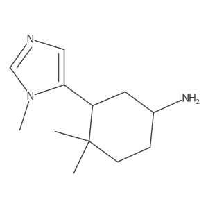 4,4-dimethyl-3-(1-methyl-1H-imidazol-5-yl)cyclohexan-1-amine结构式