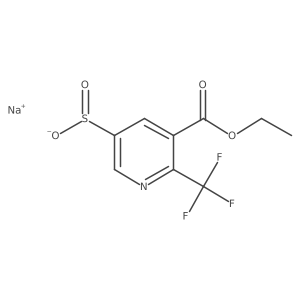 Sodium 5-(ethoxycarbonyl)-6-(trifluoromethyl)pyridine-3-sulfinate结构式