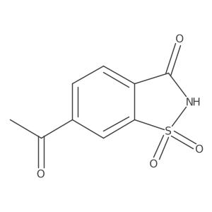 6-Acetyl-1,1-dioxo-1,2-benzothiazol-3-one结构式