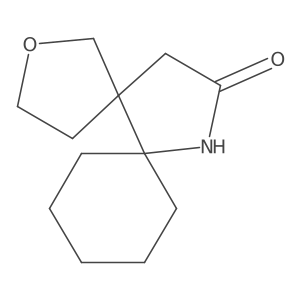 2-Oxa-12-azadispiro[4.0.5^{6}.3^{5}]tetradecan-13-one结构式