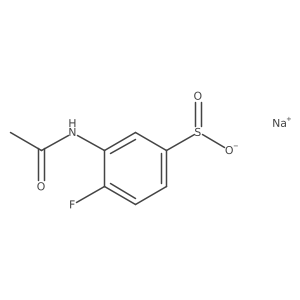 Sodium 3-acetamido-4-fluorobenzene-1-sulfinate结构式