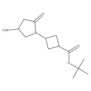 Tert-butyl 3-(4-amino-2-oxopyrrolidin-1-yl)azetidine-1-carboxylate结构式