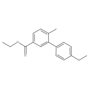 Ethyl 6-iodo-4'-methoxy-[1,1'-biphenyl]-3-carboxylate结构式