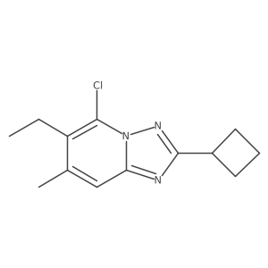 5-Chloro-2-cyclobutyl-6-ethyl-7-methyl-[1,2,4]triazolo[1,5-a]pyridine结构式
