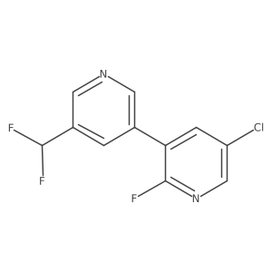 5-Chloro-3-[5-(difluoromethyl)pyridin-3-yl]-2-fluoropyridine结构式