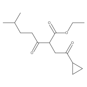 Ethyl 2-(2-cyclopropyl-2-oxoethyl)-6-methyl-3-oxoheptanoate Structure