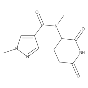 N-(2,6-dioxopiperidin-3-yl)-N,1-dimethyl-1H-pyrazole-4-carboxamide结构式