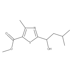 Methyl 2-(1-hydroxy-3-methylbutyl)-4-methyl-1,3-thiazole-5-carboxylate Structure