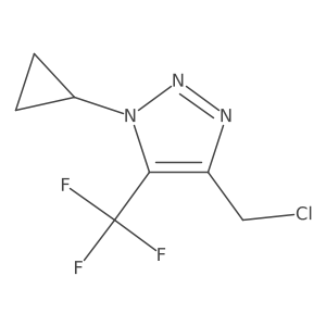 4-(chloromethyl)-1-cyclopropyl-5-(trifluoromethyl)-1H-1,2,3-triazole结构式