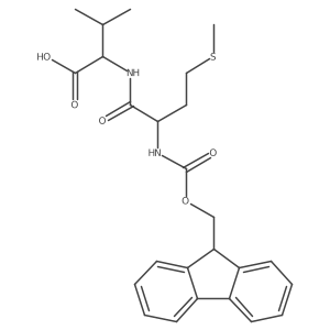 (2S)-2-[(2S)-2-({[(9H-fluoren-9-yl)methoxy]carbonyl}amino)-4-(methylsulfanyl)butanamido]-3-methylbutanoic acid Structure