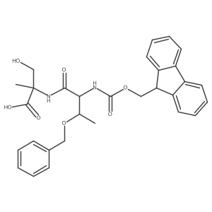 2-[(2R,3S)-3-(benzyloxy)-2-({[(9H-fluoren-9-yl)methoxy]carbonyl}amino)butanamido]-3-hydroxy-2-methylpropanoic acid Structure