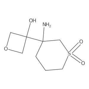 3-Amino-3-(3-hydroxyoxetan-3-yl)-1lambda6-thiane-1,1-dione结构式