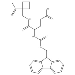 4-({[(9H-fluoren-9-yl)methoxy]carbonyl}amino)-4-{[(1-methanesulfinylcyclobutyl)methyl]carbamoyl}butanoic acid结构式