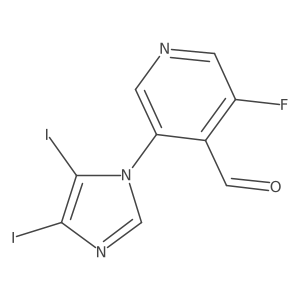 3-(4,5-diiodo-1H-imidazol-1-yl)-5-fluoropyridine-4-carbaldehyde Structure