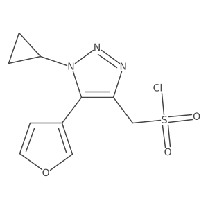 [1-cyclopropyl-5-(furan-3-yl)-1H-1,2,3-triazol-4-yl]methanesulfonyl chloride Structure