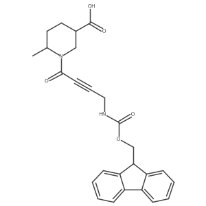 1-[4-({[(9H-fluoren-9-yl)methoxy]carbonyl}amino)but-2-ynoyl]-6-methylpiperidine-3-carboxylic acid Structure