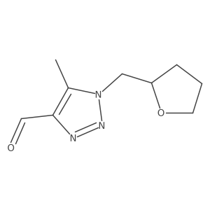 5-methyl-1-(oxolan-2-ylmethyl)-1H-1,2,3-triazole-4-carbaldehyde Structure